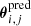 $ \boldsymbol\theta_{i, j}^{\mathrm{p r e d}} $