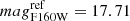 $ {mag}^{\mathrm{ref}}_{\mathrm{F160W}}=17.71 $