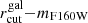 $ r_{\mathrm{cut}}^{\mathrm{gal}}{-}m_{\mathrm{F160W}} $