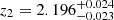 $ z_{2}=2.196^{+0.024}_{-0.023} $