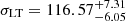 $ \sigma_{\mathrm{LT}}=116.57^{+7.31}_{-6.05} $