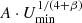 $ A \cdot U_{\mathrm{min}}^{1/(4+\beta)} $