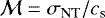 $\mathcal{M}=\sigma_{\textrm{NT}}/c_{\textrm{s}}$