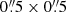 $ 0{{\overset{\prime\prime}{.}}}5 \times 0{{\overset{\prime\prime}{.}}}5 $