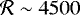 ${\mathcal{R}\sim4500}$