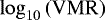 ${\log_{10}{\left(\mathrm{VMR}\right)}}$