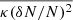 $ \overline{\kappa{(\delta N/N)^2}} $
