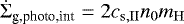 $\dot{\Sigma}_{\textrm{g,photo,int}} = 2 c_{\mathrm{s,II}} n_0 m_{\mathrm{H}}$