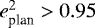 $e_{\textrm{plan}}^2>0.95$