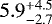 $5.9^{+4.5}_{-2.7}$