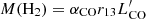 $ M({\rm H_{2}})=\alpha_{\rm CO} r_{\rm 13}{L_{\rm CO}^\prime} $