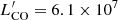 $ {L_{\rm CO}^\prime} = 6.1 \times 10^7 $