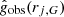 $ \hat{g}_{\mathrm{obs}} (r_{j,G}) $