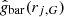 $ \hat{g}_{\mathrm{bar}} (r_{j,G}) $