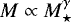 $M \propto M_{\star}^{\gamma}$