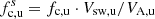 $ f_\mathrm{c,u}^s = f_\mathrm{c,u} \cdot V_\mathrm{sw,u}/V_\mathrm{A,u} $