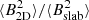 $ \langle {B^2_{\rm 2D} } \rangle / \langle {B^2_{\rm slab} } \rangle $