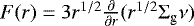 $F(r) = 3 r^{1/2} \frac{\partial}{\partial r} (r^{1/2} \Sigma_{\textrm{g}} \nu)$