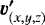 $\vec{v\prime}_{(x,y,z)}$