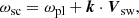 $$ \begin{aligned} \omega _{\rm sc} = \omega _{\rm pl} + \boldsymbol{k}\cdot {\boldsymbol{V}_{\rm sw}}, \end{aligned} $$