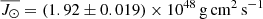 $ \overline{J_\odot} = (1.92 \pm 0.019) \times 10^{48}\,\mathrm{g\,cm^2\,s^{-1}} $