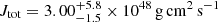 $ J_{\mathrm{tot}} = 3.00^{+5.8}_{-1.5}\times 10^{48}\,\mathrm{g\,cm^{2}\,s^{-1}} $