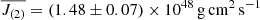 $ \overline{J_{(2)}}=(1.48\pm 0.07) \times 10^{48}\,\mathrm{g\,cm^2\,s^{-1}} $