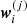 $ \boldsymbol{w}^{(j)}_i $