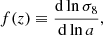 $$ \begin{aligned} f(z) \equiv \frac{\mathrm{d}\ln \sigma _8}{\mathrm{d}\ln a}, \end{aligned} $$