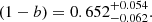$$ \begin{aligned} (1-b) = 0.652^{+0.054}_{-0.062}. \end{aligned} $$
