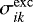 $\sigma_{ik}^{\mathrm{exc}}$