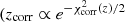 $ (z_{\rm corr}\propto e^{-\chi^2_{\rm corr}(z)/2} $