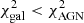 $ \chi^2_{\rm gal} < \chi^2_{\rm AGN} $