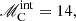 $ \mathscr{M}_{\mathrm{C}}^{\mathrm{int}}=14, $