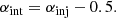 $$ \begin{aligned} \alpha _{\rm int} = \alpha _{\rm inj} - 0.5. \end{aligned} $$