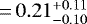 $\,{=}\,0.21^{+0.11}_{-0.10}$