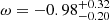 $ \omega=-0.98^{+0.32}_{-0.20} $