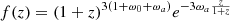 $$ \begin{aligned} f(z)=(1+z)^{3(1+\omega _0+\omega _a)}e^{-3\omega _a\frac{z}{1+z}} \end{aligned} $$