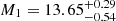 $ M_1=13.65^{+0.29}_{-0.54} $