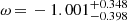 $ \omega\,{=}\,-1.001^{+0.348}_{-0.398} $