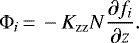 \begin{equation*} \Phi_{i}\,{=}\, - K_{\textrm{zz}} N \frac{\partial f_{i}}{\partial z}. \end{equation*}