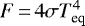 $F\,{=}\,4 \sigma T_{\textrm{eq}}^4$