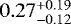 $0.27^{+0.19}_{-0.12}$