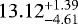 ${13.12}^{+1.39}_{-4.61}$