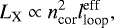 \begin{align*} L_{\textrm{X}} \propto n_{\textrm{cor}}^2 l_{\textrm{loop}}^{\textrm{eff}},\end{align*}