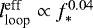 $l_{\textrm{loop}}^{\textrm{eff}} \propto f_{\ast}^{0.04}$