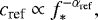 \begin{align*} c_{\textrm{ref}} \propto f_{\ast}^{-\alpha_{\textrm{ref}}},\end{align*}