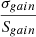 $ \frac{\sigma_{gain}}{S_{gain}} $