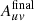 $ A^{\mathrm{final}}_{u\mathit{v}} $