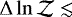$\Delta \ln \mathcal{Z}{}\lesssim$